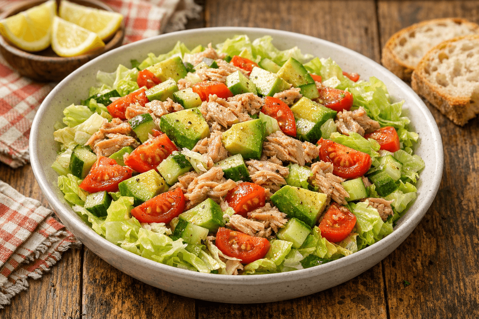 Tonhalsaláta avokádóval