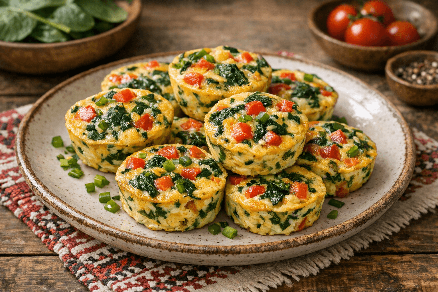 Zöldséges Tojásmuffin